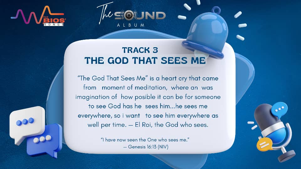 The God That Sees Me “The God That Sees Me song artwork – El Roi inspired gospel track by BIO from The Sound prophetic worship album.