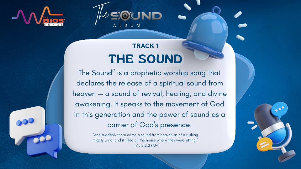 The Sound The Sound gospel rock album title track by BIO – prophetic worship artwork inspired by Acts 2:2